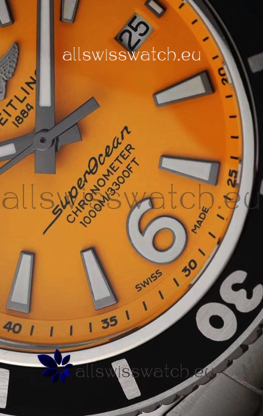 IMG_9081 Breitling Superocean Automatic 44 Steel - Yellow Dial 1:1 Mirror Replica 8