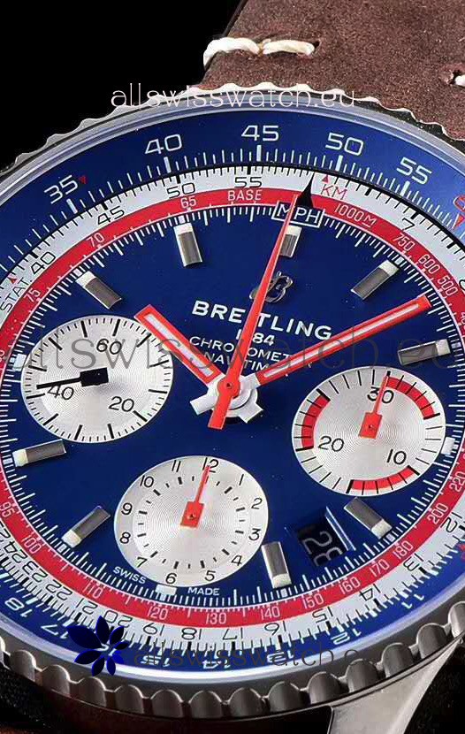 IMG_9081 Breitling Navitimer 1 B01 Chronograph PAN AM Edition 43MM - 904L 1:1 Mirror Replica 8