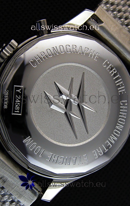 IMG_9081 Breitling Chronoliner Steel-Black Mesh Strap in Black Dial Replica 8