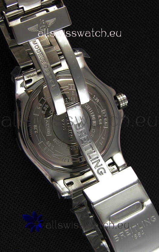 IMG_9081 Breitling Avenger II GMTin Black Dial Steel Strap 1:1 Mirror Version Replica 8