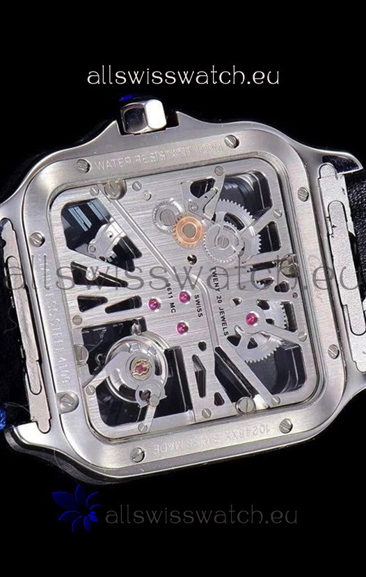IMG_9081 Cartier Santos DUMONT Skeleton in Two Tone Bezel Replica 8