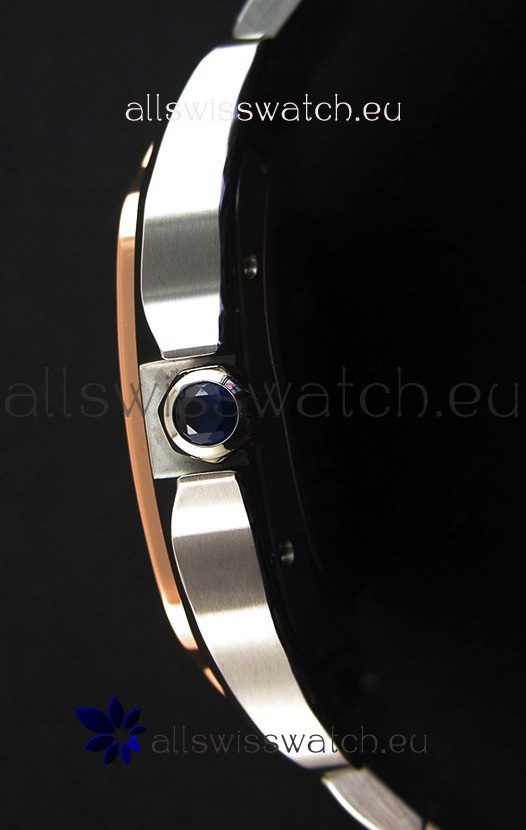 IMG_9081 Cartier Santos De Cartier 1:1 Mirror - 40MM Two Tone Steel Replica 8