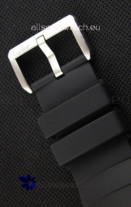 IMG_9081 Cartier Santos De Cartier 1:1 Mirror 39MM Rubber Strap Replica 8