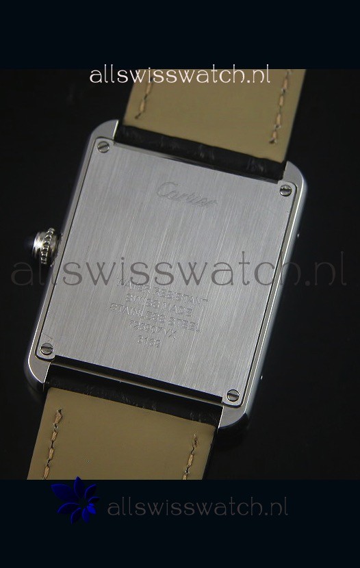 Cartier Tank Solo Quartz Leather Strap Mid Size 28MM Wide Replica 8