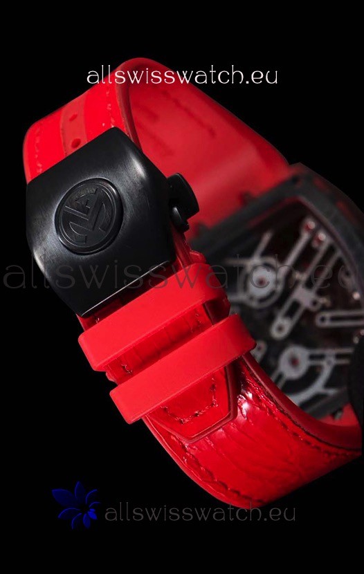 IMG_9081 Franck Muller Vanguard Skeleton Tourbillon Red Carbon Replica 8
