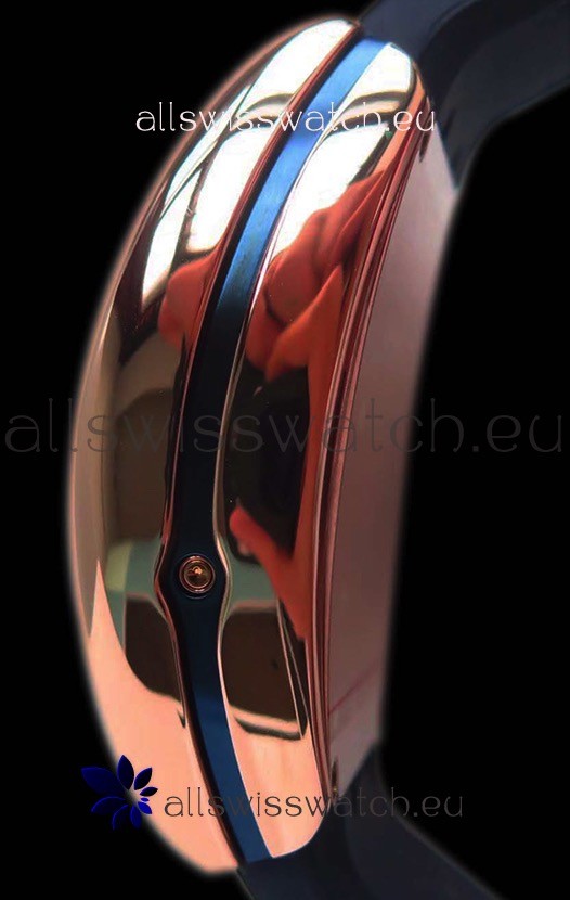 IMG_9081 Franck Muller Vanguard Chronograph 18K Pink Gold Blue Dial Replica 8