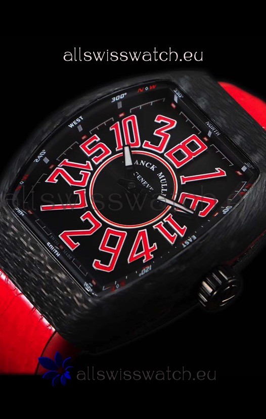 IMG_9081 Franck Muller Vanguard Carbon Casing Red Indexes Replica 8