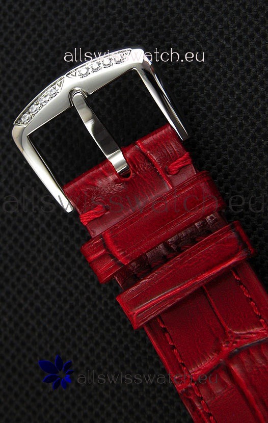 IMG_9081 Franck Muller Long Island Color Dreams Ladies- Red Strap Replica 8