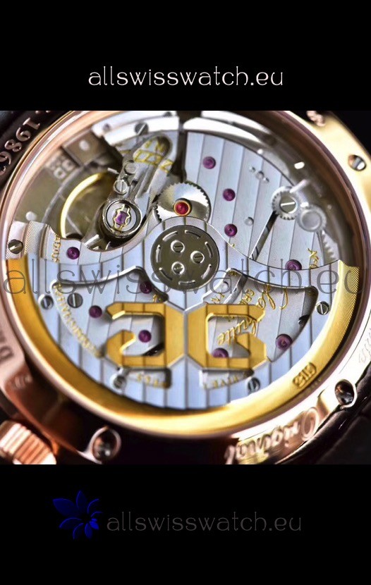IMG_9081 Glashuette Senator Excellence Panorama Date Moon Phase Pink Gold Replica 8