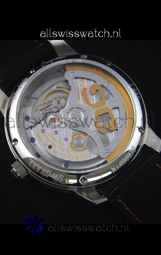 IMG_9081 Glashuette Senator Excellence Black Dial Steel Case Replica 8