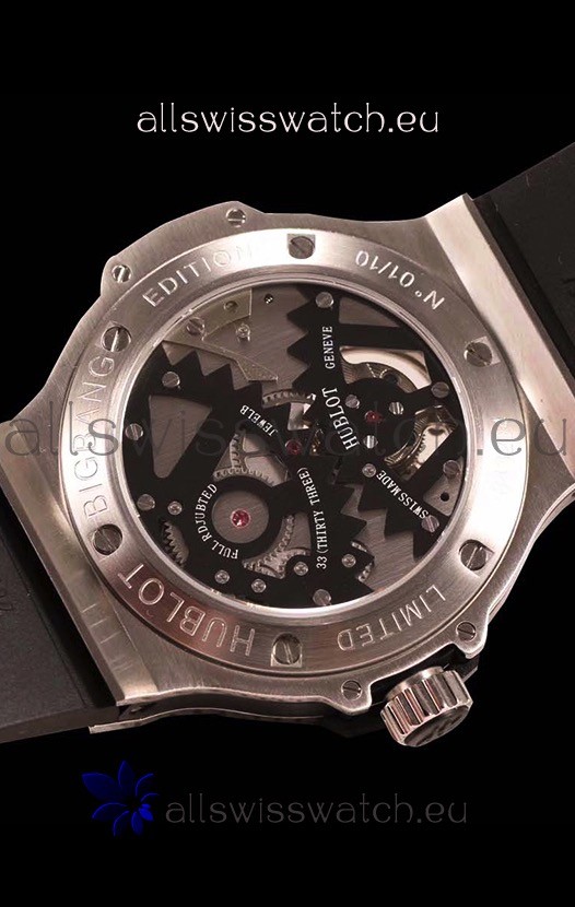 IMG_9081 Hublot Tourbillon Solo Bang Sapphires Stainless Steel Replica 8