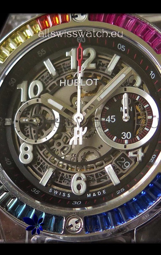 IMG_9081 Hublot Big Bang UNICO Sapphire Rainbow Replica 8