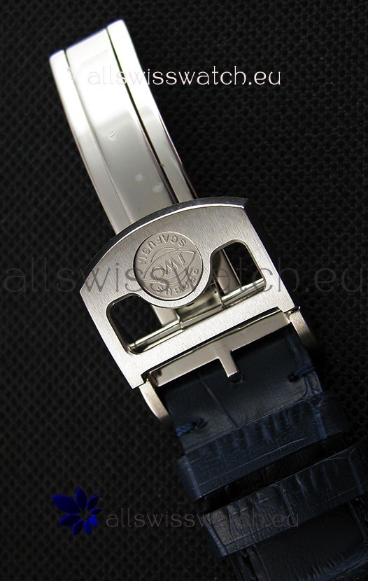 IMG_9081 IWC Big Pilot Annual Calender Steel Case Blue Strap IW503501 1:1 Mirror Replica 8