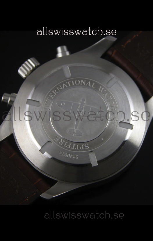 IMG_9081 IWC IW387802 Pilot Chronograph 1:1 Mirror with Leather Strap Replica 8
