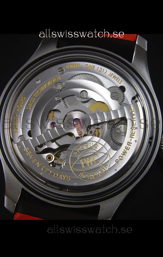 IWC Big Pilot IW500901 - Functional Power Reserve Brown Strap Black Dial 1:1 Mirror Replica 8