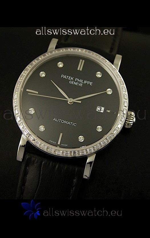 IMG_9081 Patek Philippe Calatrava 5298in Steel Casing - Diamonds Hours Replica 8