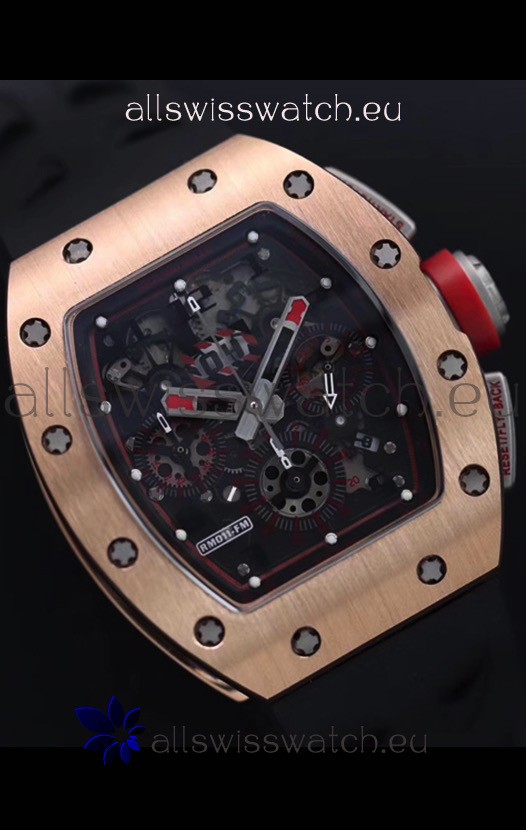 Richard Mille RM011-FM Felipe Massa Rose Gold Casing Replica 8