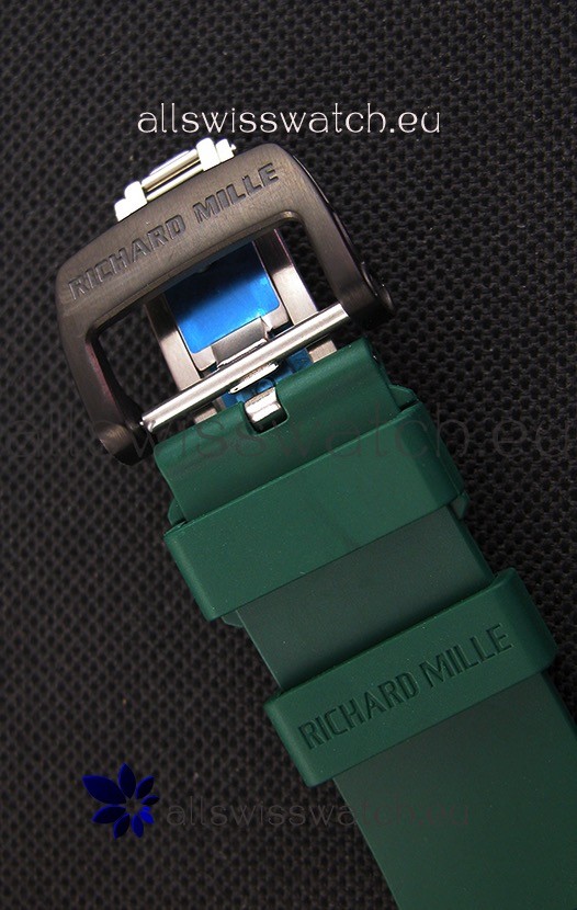 Richard Mille RM35-01 Rafael Nadal Forged Carbon Case with Green Strap  Replica 8