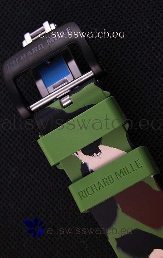 IMG_9081 Richard Mille RM35-01 Rafael Nadal Forged Carbon Case with Camouflage Rubber Strap Replica 8