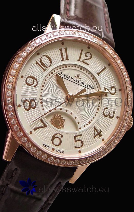 IMG_9081 Jaeger-LeCoultre Rendez-Vous Rose Gold Night & Day Medium 1:1 Mirror Replica 8