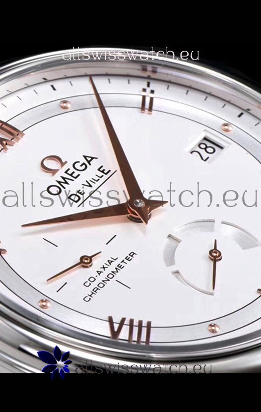 IMG_9081 Omega De Ville Prestige Power Reserve 904L Steel 1:1 Mirror White dial Replica 8