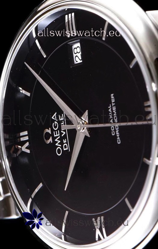 IMG_9081 Omega De Ville Prestige Co-Axial 36.8MM Black Dial 1:1 Mirror Replica 8