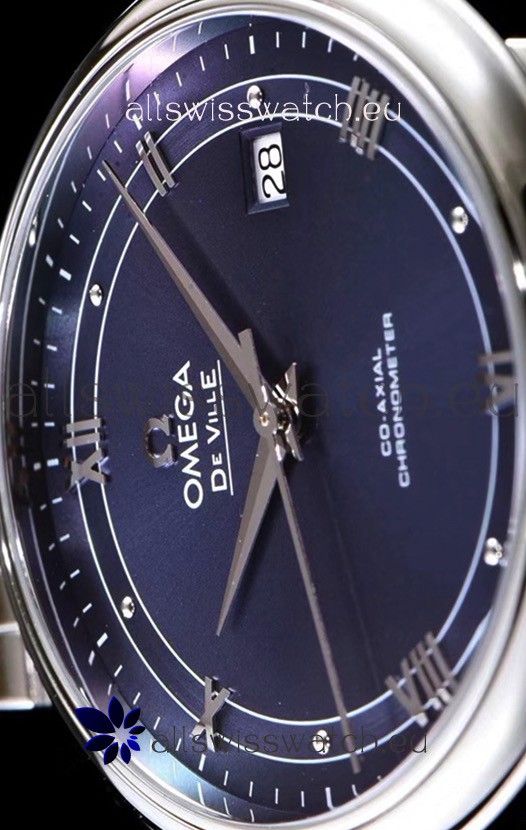 Omega De Ville Prestige Co-Axial 36.8MM Blue Dial 1:1 Mirror Replica 8