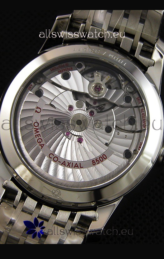 Omega De-Ville Annual Calendar Steel Strap1:1 Mirror Edition in White Dial Replica 8