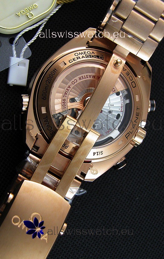 IMG_9081 Omega Seamaster Planet Ocean 600M Chronograph 1:1 Mirror Pink Gold Replica 8