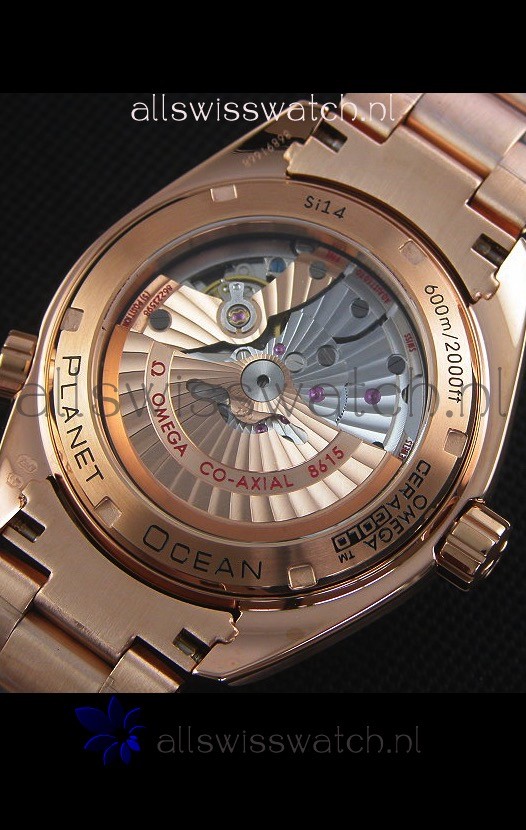 Omega Seamaster Planet Ocean 43.5MM GMT Pink Gold 1:1 Mirror 43.5MM Replica 8