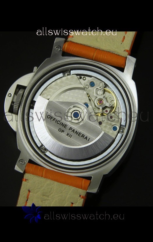 IMG_9081 Panerai Luminor Marina PAM49 40MM - Orange Strap Replica 8