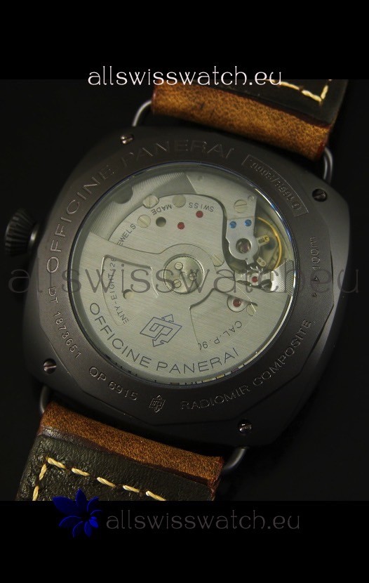 IMG_9081 Panerai Radiomir PAM505 Black Seal 3 Days Edition with DLC Coated Case Replica 8