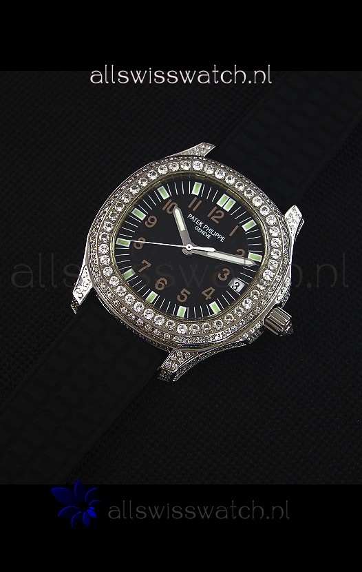 Patek Philippe Aquanautwith Diamonds Encrusted Casing Replica 8