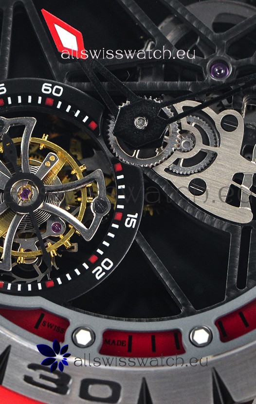 IMG_9081 Roger Dubuis Excalibur Spider Flying Tourbillon Skeleton Titanium Casing 1:1 Mirror Replica 8