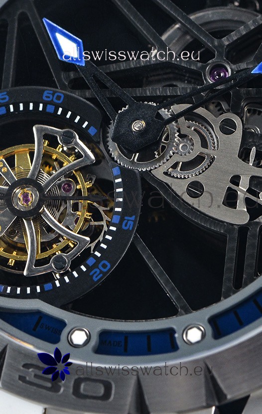Roger Dubuis Excalibur Spider Flying Tourbillon Skeleton Titanium Casing 1:1 Mirror Replica 8