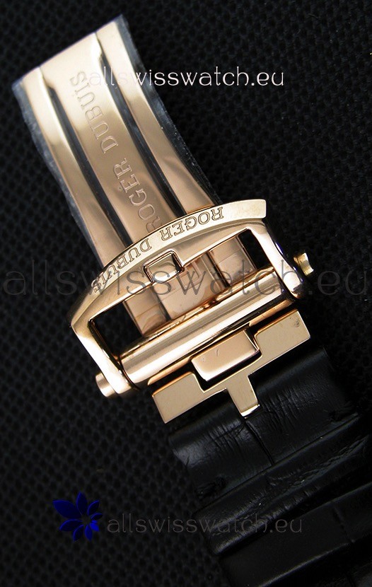 IMG_9081 Roger Dubuis Excalibur RDDBEX0587 Pink Gold Steel White Dial Replica 8