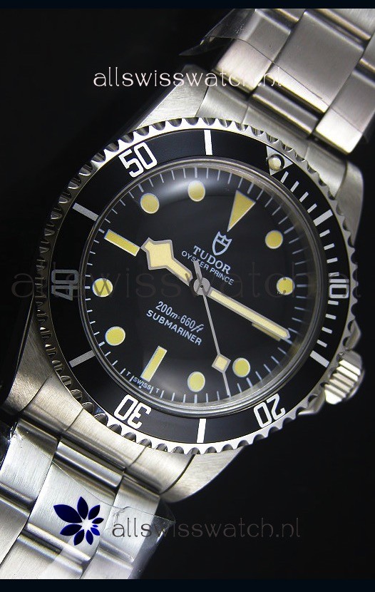 Tudor Oyster Prince Vintage 200M Black Dial Dot Markers 1:1 Mirror Replica 8