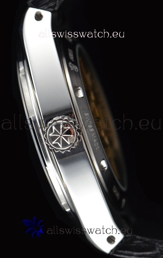 IMG_9081 Vacheron Constantin Overseas MoonPhase Stainless Steel in Black Strap Replica 8