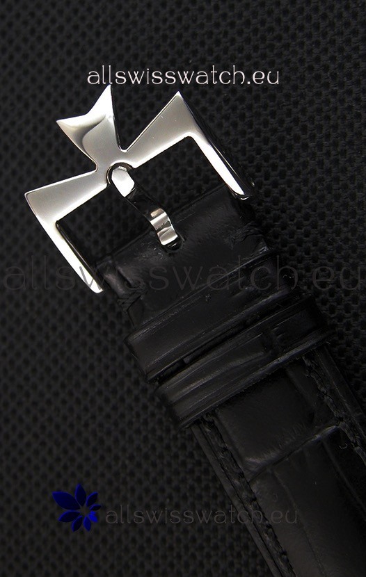 Vacheron Constantin Malte Dual Time Regulator Black Dial Replica 8
