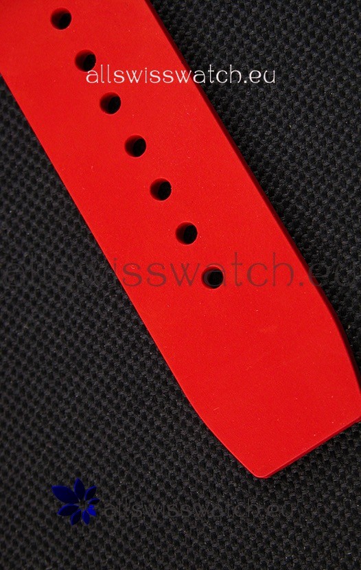 IMG_9081 Richard Mille RM35-2 Rafael Nadal Forged Carbon Case with Red Strap Replica 8
