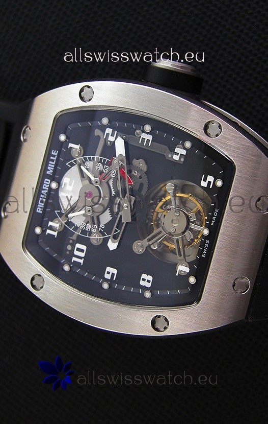 Richard Mille RM001 Evolution Tourbillonwith Brushed Steel Case Replica 8
