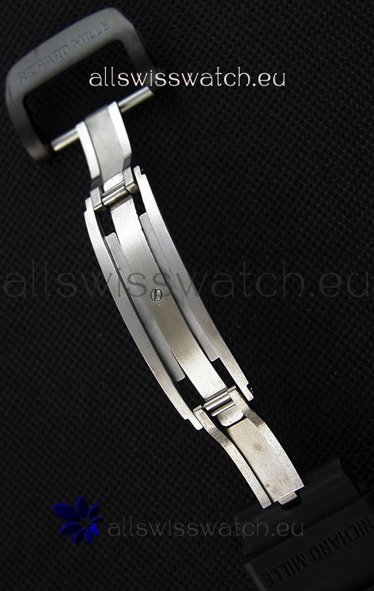 IMG_9081 Richard Mille RM011-FM Felipe Massa One Piece Black Forged Carbon Case in Black Strap Replica 8