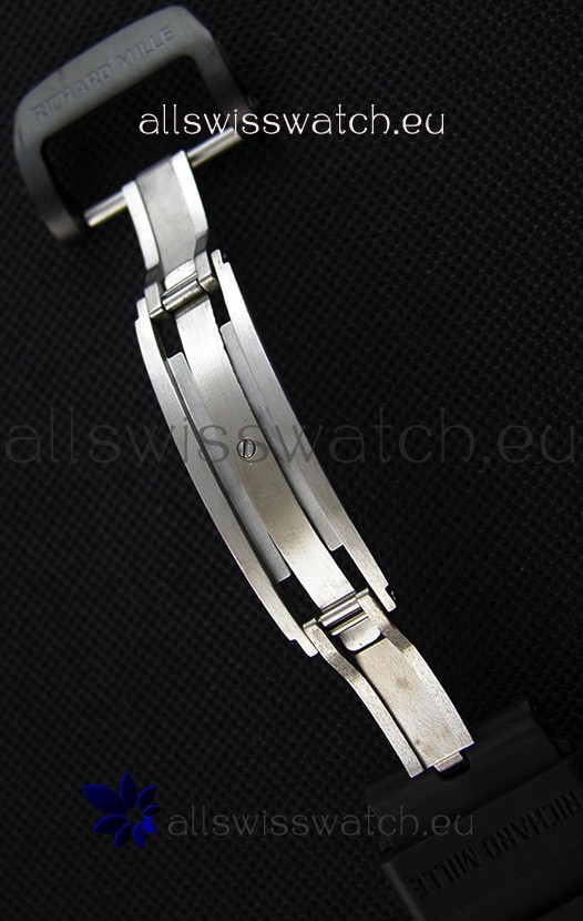 IMG_9081 Richard Mille RM011-FM Felipe Massa Black Ceramic Case in Black Strap Replica 8