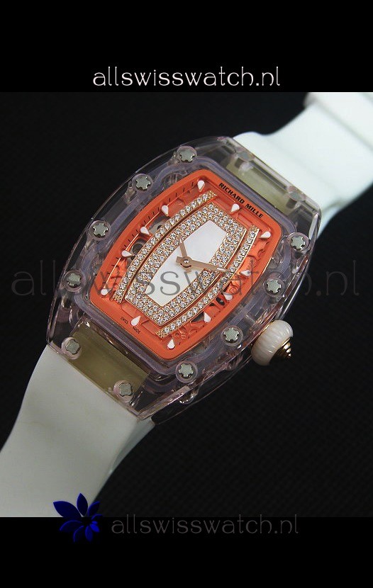 IMG_9081 Richard Mille RM07-02 Sapphir Ladiesin White Pearl Dial Replica 8
