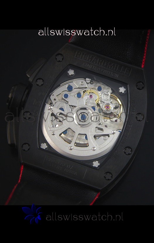 IMG_9081 Richard Mille RM011 Filipe Massa PVDin Red Nylon Strap Replica 8