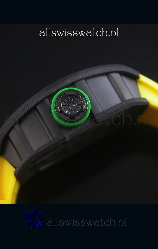 IMG_9081 Richard Mille RM059 Yohan Blake Forged Carbon Casein Yellow Bezel Replica 8