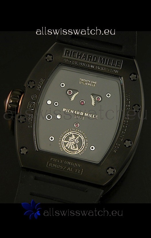 IMG_9081 Richard Mille RM057 Tourbillon Jackie Chanin PVD Case Replica 8