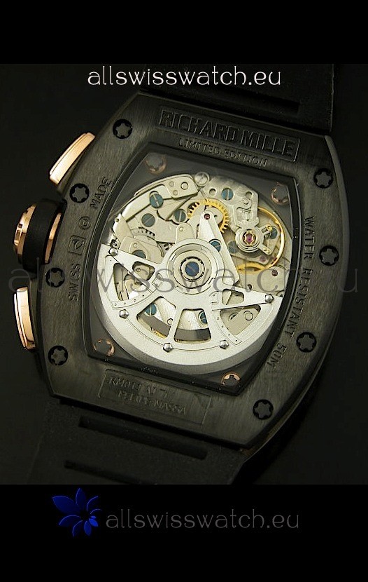 IMG_9081 Richard Mille Filippe Massa Edition Titanium in PVD/Pink Gold Case Replica 8