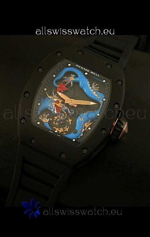 Richard Mille RM057 Tourbillon Jackie Chanin PVD Case Replica 8