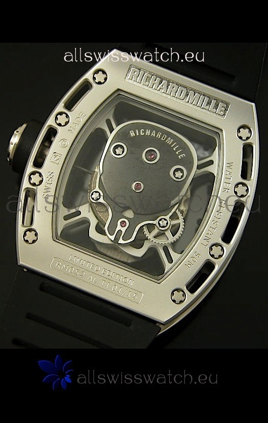 IMG_9081 Richard Mille RM052 Skull Tourbillonin Brushed Steel Case Replica 8